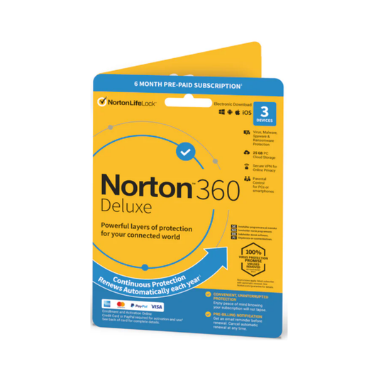 Norton 360 ABO (3 Geräte - 6 Monate) Deluxe inkl. 25GB ESD