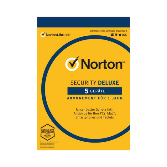 Norton Security (5 Geräte - 1 Jahr) Deluxe - kein ABO ESD