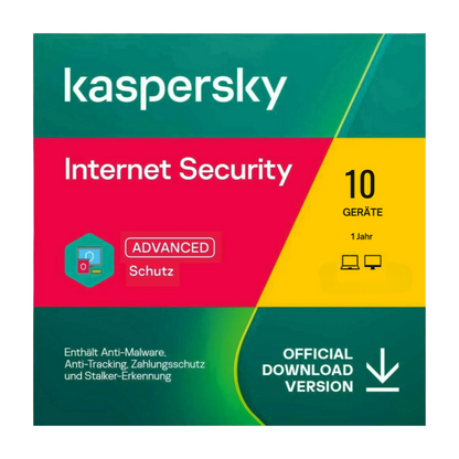 Kaspersky Internet Security 10 Geräte (PC) / 1 Jahr – Quadratische Box-Abbildung für umfassenden Virenschutz