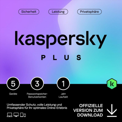 Kaspersky Plus 5 Geräte 1 Jahr