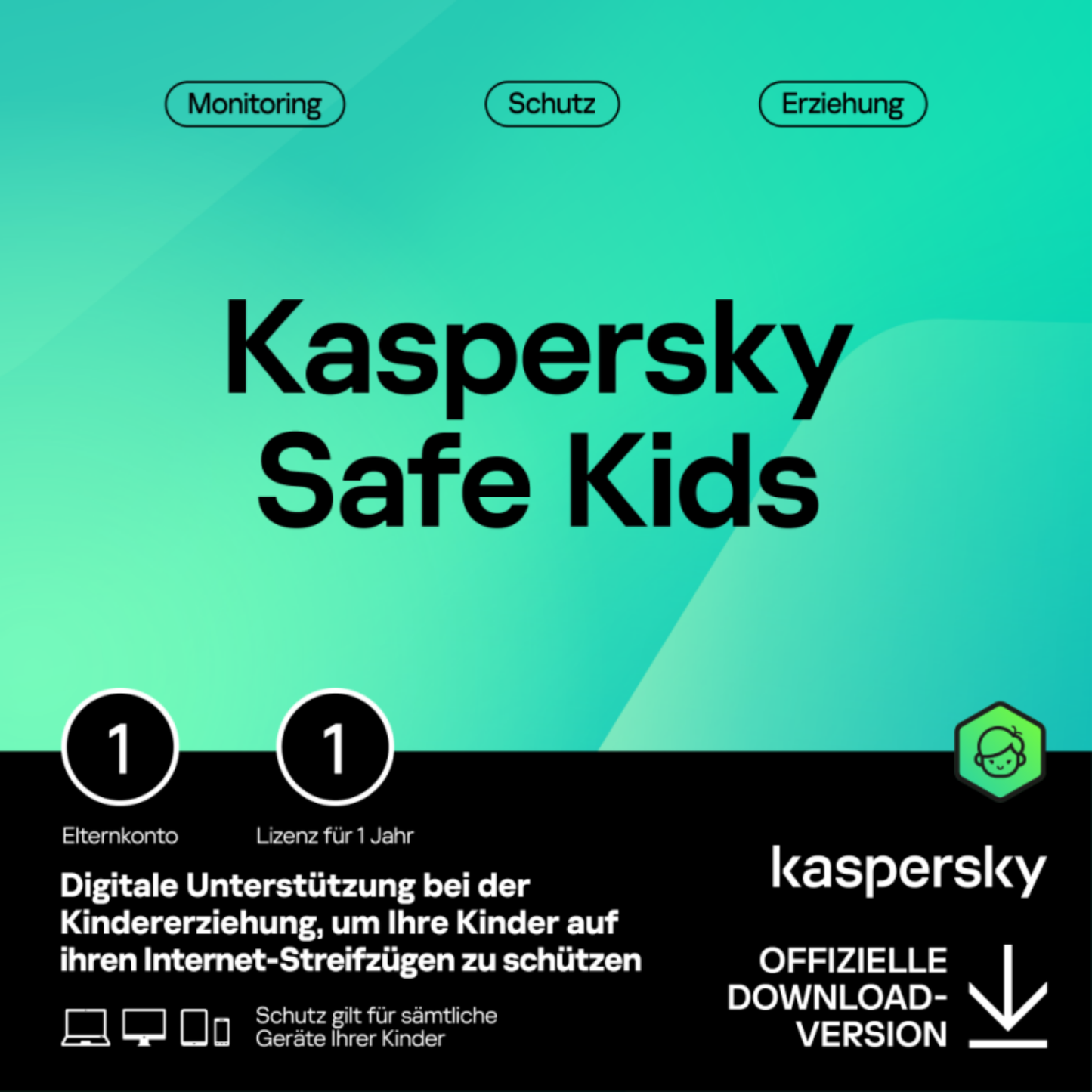 Kaspersky Safe Kids (1 Gerät - 1 Jahr) DACH ESD