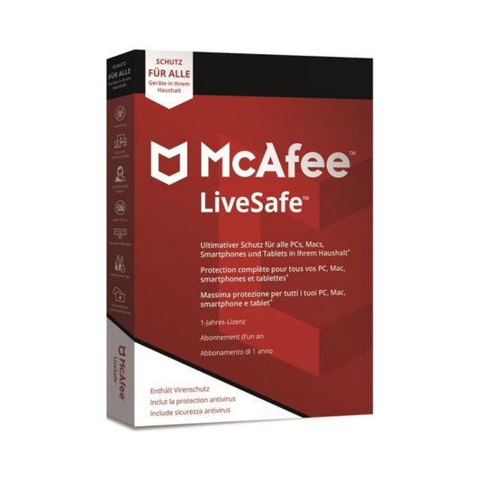 McAfee LiveSafe (unbegrenzte Anzahl Geräte - 1 Jahr) GLOBAL ESD