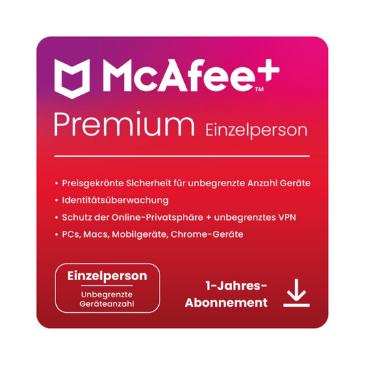 McAfee+ Premium Individual Security (1 Nutzer - 1 Jahr) ESD