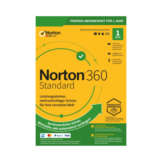 Norton 360 ABO (1 Gerät - 1 Jahr) Standard Produktbild
